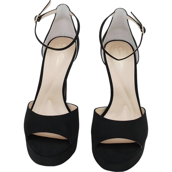 Jessica Simpson Sohilea Platform Two-Piece Heels Black Suede Women's US 9M - Picture 5 of 6